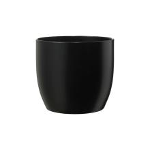 KERAMICKÝ HRNIEC, "BASEL FASHION", MATNÁ ČIERNA