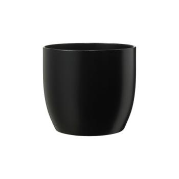 KERAMICKÝ HRNIEC, "BASEL FASHION", MATNÁ ČIERNA