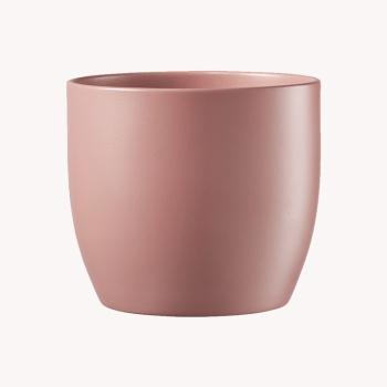 KERAMICKÝ HRNIEC, "BASEL FASHION", MATNÁ RUŽOVÁ