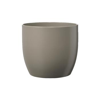 KERAMICKÝ HRNIEC, "BASEL FASHION", MATNÁ SIVÁ