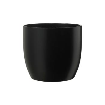 KERAMICKÝ HRNIEC, "BASEL FASHION", MATNÁ ČIERNA