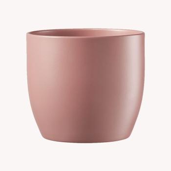 KERAMICKÝ HRNIEC, "BASEL FASHION", MATNÁ RUŽOVÁ