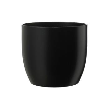 KERAMICKÝ HRNIEC, "BASEL FASHION", MATNÁ ČIERNA