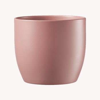 KERAMICKÝ HRNIEC, "BASEL FASHION", MATNÁ RUŽOVÁ