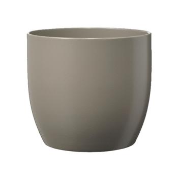 KERAMICKÝ HRNIEC, "BASEL FASHION", MATNÁ SIVÁ