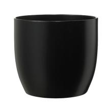 KERAMICKÝ HRNIEC, "BASEL FASHION", MATNÁ ČIERNA