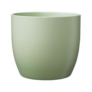 KERAMICKÝ HRNIEC, "BASEL FASHION", PIESKOVO ZELENÝ