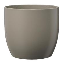 KERAMICKÝ HRNIEC, "BASEL FASHION", MATNÁ SIVÁ