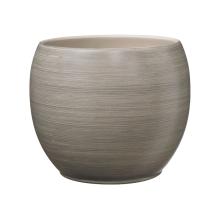 KERAMICKÝ HRNIEC, "ALBERTA", HNEDÝ S EFEKTOM DREVA