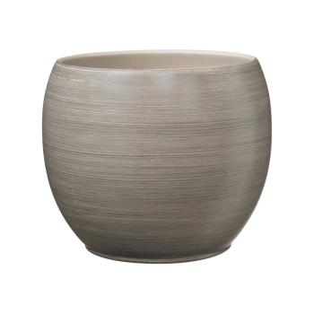 KERAMICKÝ HRNIEC, "ALBERTA", HNEDÝ S EFEKTOM DREVA