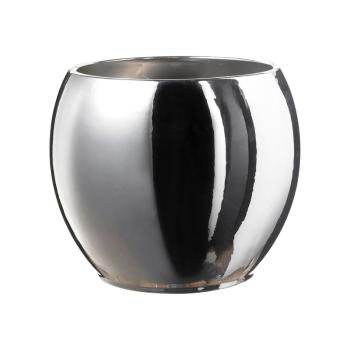 KERAMICKÝ HRNIEC, "ALBERTA", STRIEBORNÁ METALÍZA