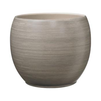 KERAMICKÝ HRNIEC, "ALBERTA", HNEDÝ S EFEKTOM DREVA