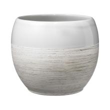 KERAMICKÝ HRNIEC, "ALBERTA", LESKLÁ SIVÁ/SIVÁ