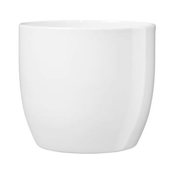 KERAMICKÝ HRNIEC, "BASIC FULL COLOR", LESKLÁ BIELA