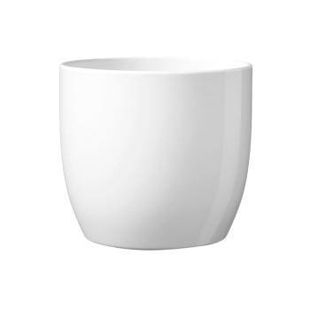 KERAMICKÝ HRNIEC, "BASEL FULL COLOR", LESKLÁ BIELA