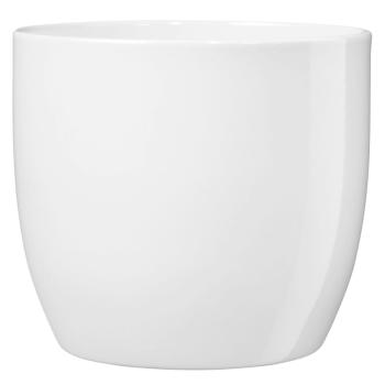 KERAMICKÝ HRNIEC, "BASEL FULL COLOR", LESKLÁ BIELA