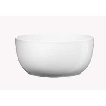 KERAMICKÝ KVETINÁČ, MISKA, "BASEL FULL COLOR", LESKLÁ BIELA