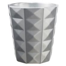 KERAMICKÝ KVETINÁČ NA ORCHIDEU, "KYOTO", LESKLÁ STRIEBORNÁ