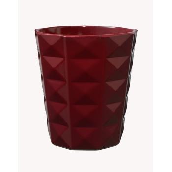 KERAMICKÝ KVETINÁČ NA ORCHIDEU, "KYOTO", LESKLÁ BORDOVÁ