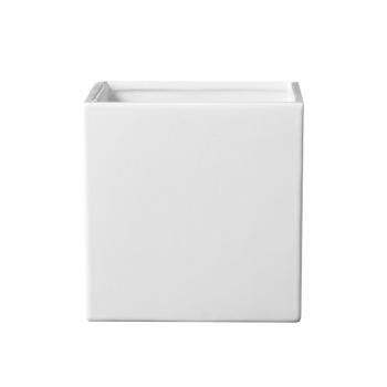 KERAMICKÝ HRNIEC, LATINA, LESKLÁ BIELA