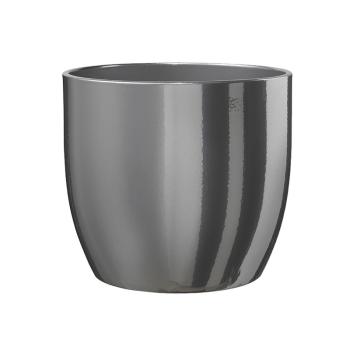 KERAMICKÝ HRNIEC, "BASEL GLAMOUR", LESKLÉ STRIEBRO