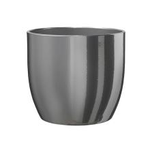 KERAMICKÝ HRNIEC, "BASEL GLAMOUR", LESKLÉ STRIEBRO