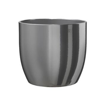 KERAMICKÝ HRNIEC, "BASEL GLAMOUR", LESKLÉ STRIEBRO