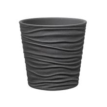 KERAMICKÝ KVETINÁČ "SONORA", ANTRACITOVÝ EFEKT KAMEŇA