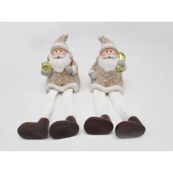 KERAMICKÝ SANTA CLAUS, ZÁVESNÉ NOŽIČKY, ZÁVES
