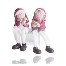 KERAMICKÉ DIEVČA, ZAVESENÉ NOHY, RUŽOVÁ BIELA