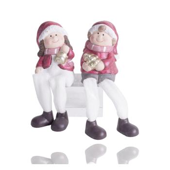 KERAMICKÉ DIEVČA, ZAVESENÉ NOHY, RUŽOVÁ BIELA