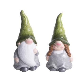 KERAMICKÝ NOSOVÝ KUŽEĽ, ZELENO-ŠEDÝ