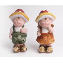 KERAMICKÉ KOLIESKO NA GOMBÍKY, ORANŽOVO ZELENÉ