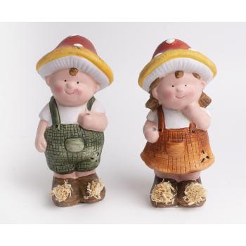 KERAMICKÉ KOLIESKO NA GOMBÍKY, ORANŽOVO ZELENÉ