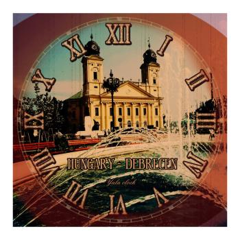 NÁSTENNÉ HODINY "HUNGARY-DEBRECEN"