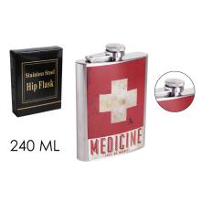 PLOCHÉ SKLO, NEREZOVÁ OCEĽ, NÁPIS "MEDICINE "