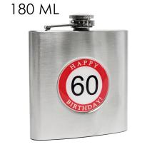 PLOCHÉ SKLO Z NEHRDZAVEJÚCEJ OCELE S NÁPISOM "60YEARS"