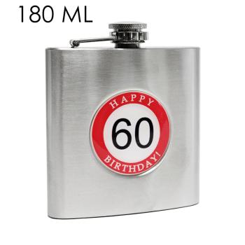 PLOCHÉ SKLO Z NEHRDZAVEJÚCEJ OCELE S NÁPISOM "60YEARS"