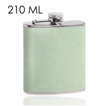 KOVOVÁ FĽAŠA 210 ML ZELENÁ KOŽENKA