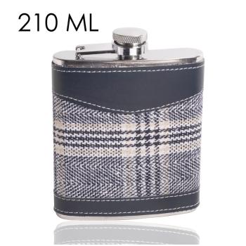 KOVOVÁ PLOCHÁ FĽAŠA 210 ML KUBICKÁ