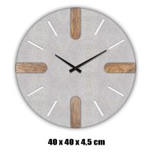 DREVENÉ HODINY, NÁSTENNÉ HODINY, OKRÚHLE, SIVÉ A PRÍRODNÉ