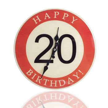 SKLENENÉ NÁSTENNÉ HODINY OKRÚHLE 20 ROKOV