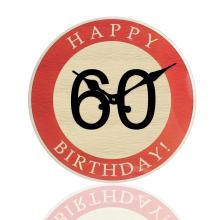 SKLENENÉ NÁSTENNÉ HODINY OKRÚHLE 60 ROKOV