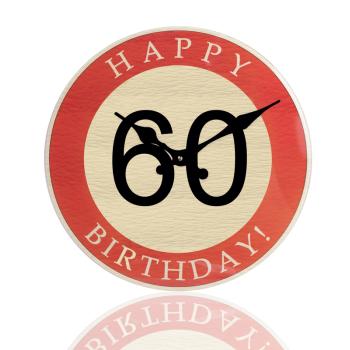 SKLENENÉ NÁSTENNÉ HODINY OKRÚHLE 60 ROKOV