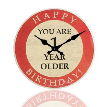 SKLENENÉ NÁSTENNÉ HODINY OKRÚHLE +1ROK STARŠIE