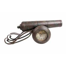 KOVOVÉ STOLOVÉ HODINY 2 BOČNÉ KANÓNY