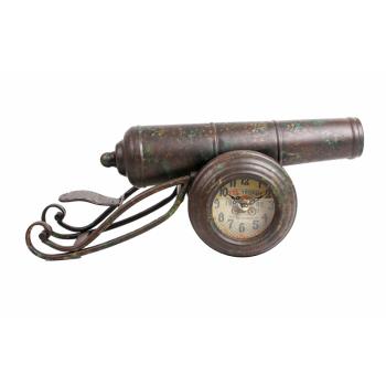 KOVOVÉ STOLOVÉ HODINY 2 BOČNÉ KANÓNY