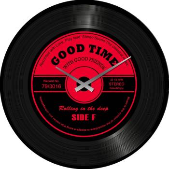 SKLENENÉ NÁSTENNÉ HODINY ČERVENÉ