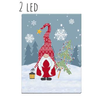 PLÁTNO OSVETLENÝ OBRAZ S 2 LED DIÓDAMI, LAMPA NA FÚZY