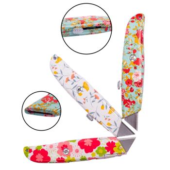 HLINÍKOVÝ SKALPEL S KVETINOVÝM VZOROM